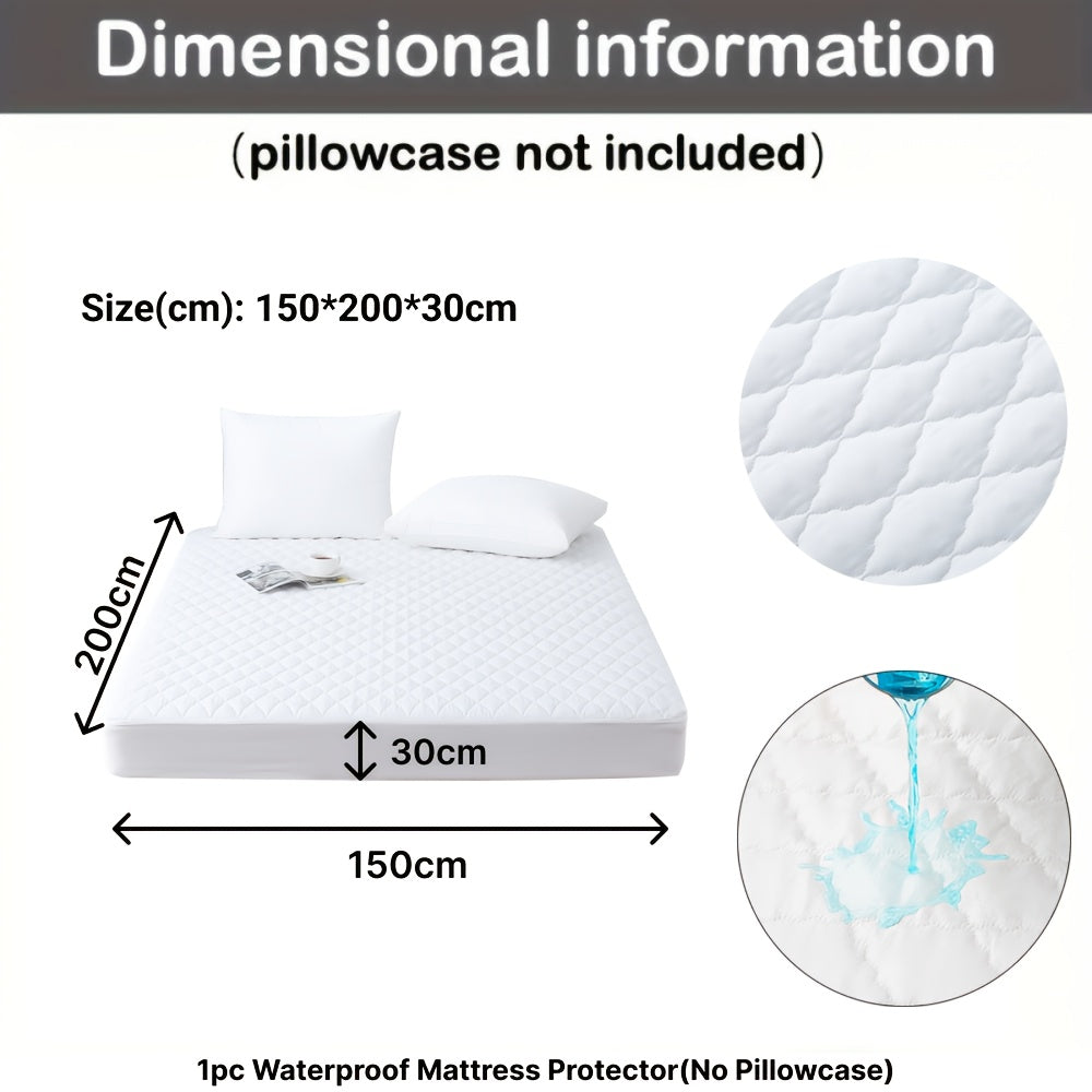 1pc Protector de Colchón Acolchado y Engrosado Impermeable - Funda de Colchón Ultra Suave y Cómoda, Adecuada para Dormitorios, Residencias, Decoración de Habitaciones, Habitaciones de Invitados y Hoteles (Excluyendo Fundas de Almohada)