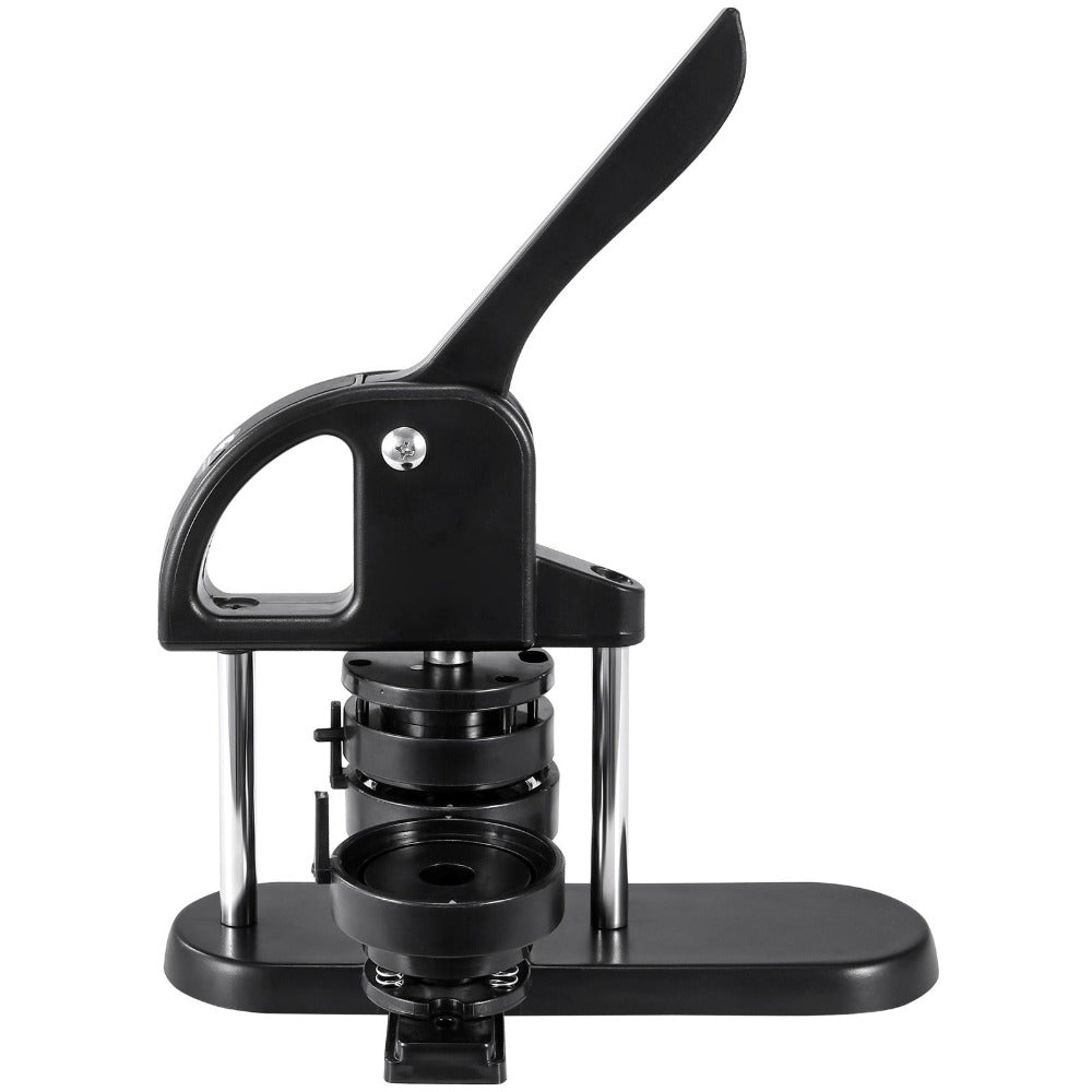 Máquina para hacer botones VEVOR, 1/1.25/2.28 pulgadas (25/32/58 mm) 3-en-1 para hacer pines, kit de prensa para perforar insignias sin necesidad de instalación, suministros para hacer botones con 300 piezas para botones, cortador circular, libro mágico