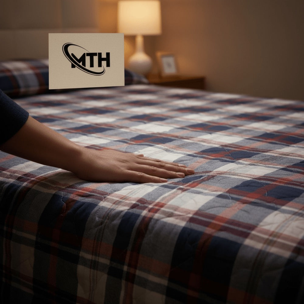 Colcha Bouti Microfibra Reversible Estampada – Colcha Verano y Entretiempo Ligera y Transpirable, Acolchado Pinsónico para Todas las Estaciones, Sin Fundas de Almohada