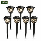 Juego de 6 luces solares de camino Setonr para exterior, luces LED de estaca para jardín para césped, patio, paisajismo, patio, camino y decoración de maceteros