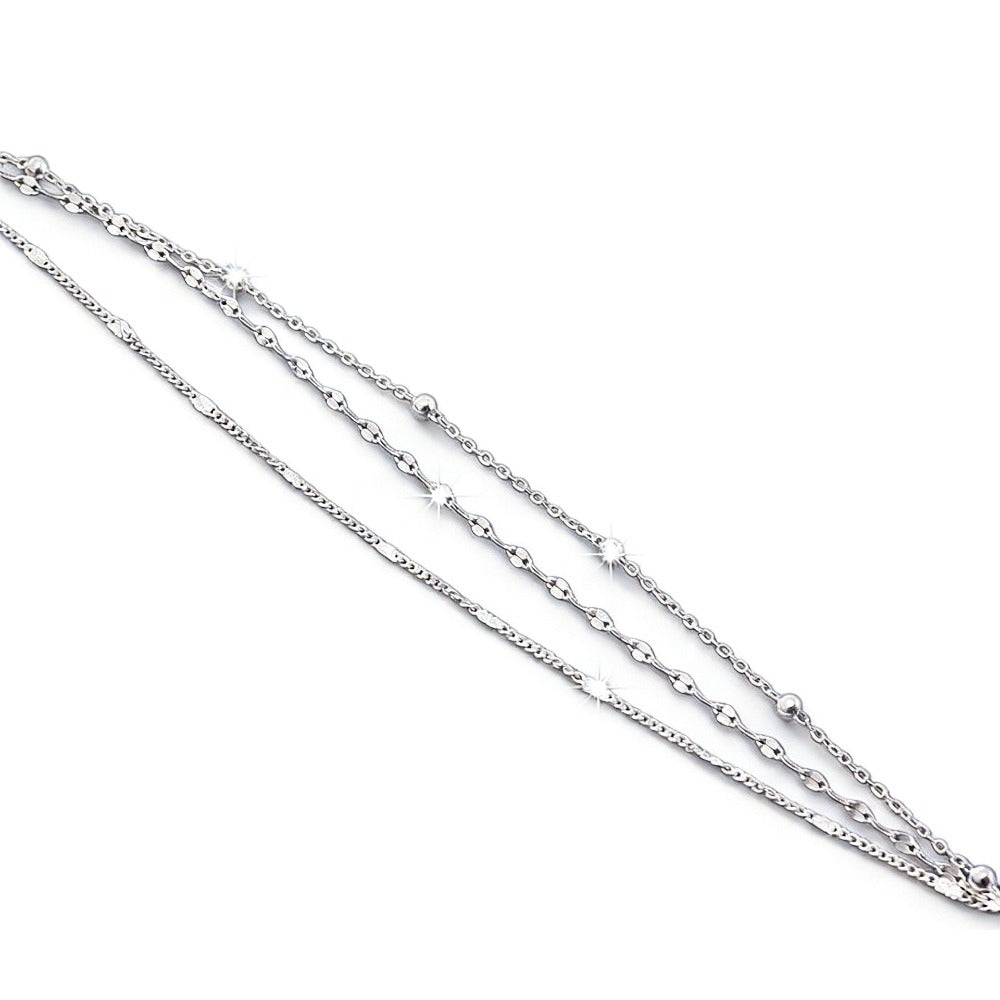 Pulsera de Plata 925 para Mujeres, Pulsera de Amistad Ajustable, Multicapa - Joyería Creativa para Mujeres, Regalo para San Valentín, Cumpleaños, Navidad