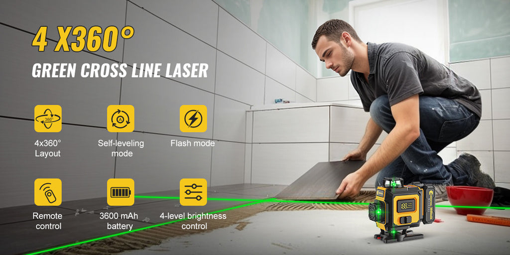 Nivel láser para instalación y reformas | 16 l y control remoto