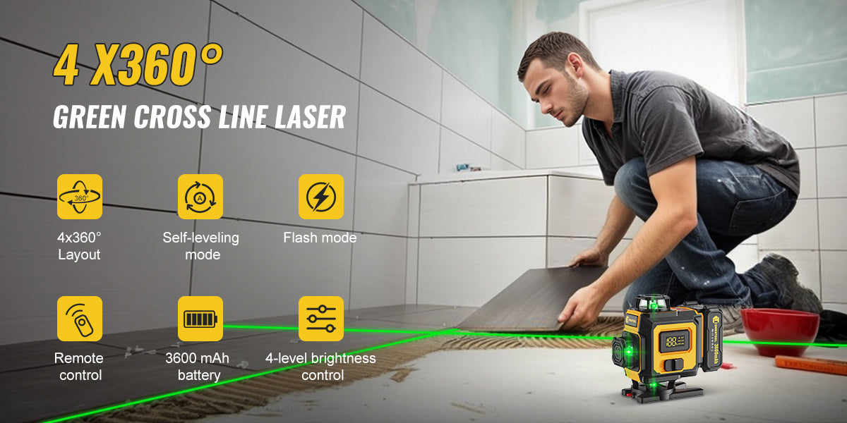 Nivel láser para instalación y reformas | 16 l y control remoto