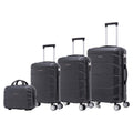 Conjunto de Maletas de Viaje Elegantes: Carcasa Ligera de Abs, Cerradura Numérica, 4 Ruedas Giratorias 360, Asa Telescpica de Aluminio Alloy Juego de Maletas Set Trolley Maleta Cabina ( 8002 NEW)