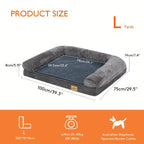 Cama duradera para perro grande: Cama tipo sofá acogedora jumbo extragrande para perro, espuma de esponja ortopédica, funda extraíble y lavable, para uso en invierno y verano