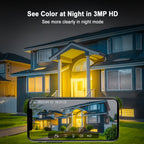 ANRAN Cámara de Seguridad Solar, Perfecta para Monitoreo de Jardín, Exterior, Wifi Inalámbrico, Alimentada por Batería, Visión Nocturna a Color, Detección de Movimiento PIR, Audio Bidireccional