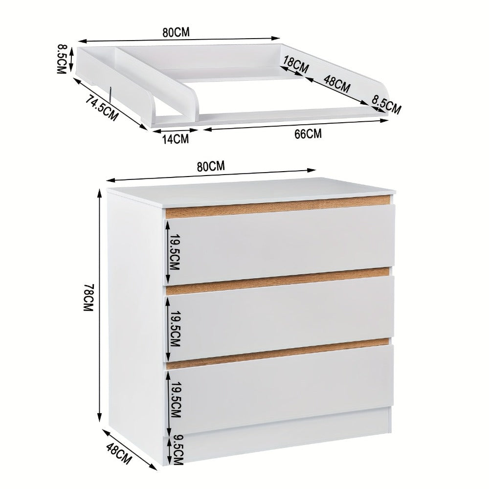 1 unidad de cajones de almacenamiento, cómoda con estantes extraíbles con adicionales, organizador de almacenamiento, muebles para el hogar, puede ser un tocador, organizador, gabinete con estantes y 3 cajones, dormitorio, sala de estar, baño, blanco