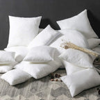 Relleno de Cojín Decorativo 45x45cm - Fibra Hueca Siliconizada (4 Unidades) para Sofá, Cama o Coche