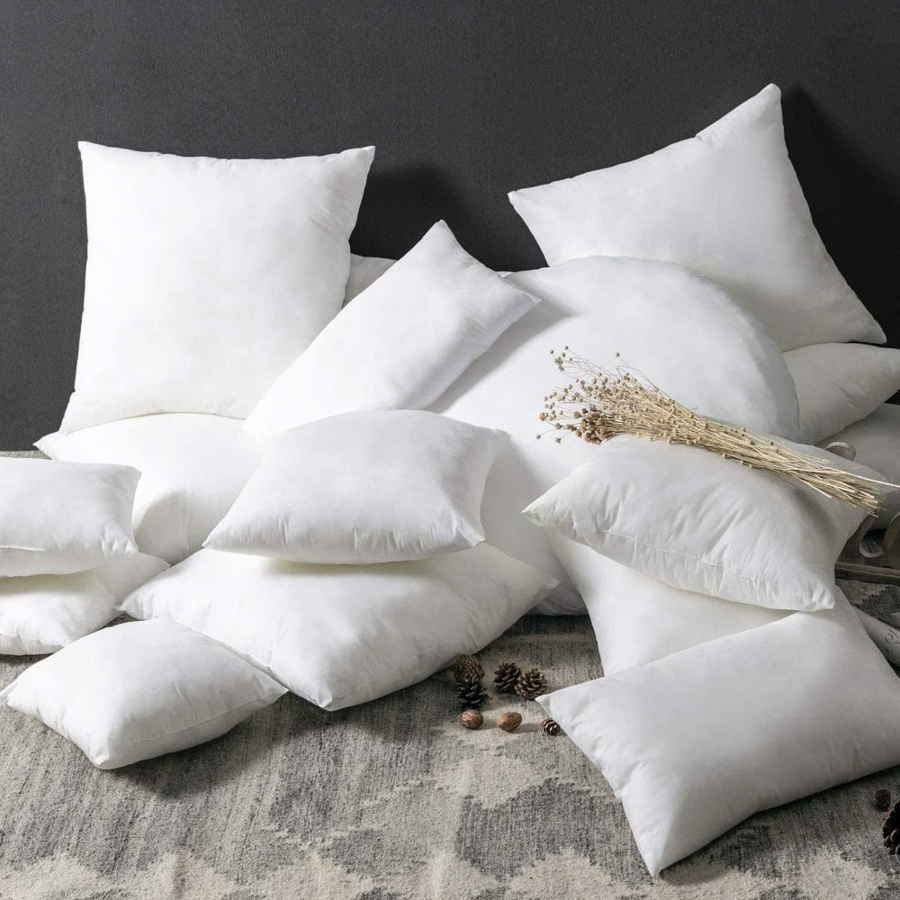 Relleno de Cojín Decorativo 45x45cm - Fibra Hueca Siliconizada (4 Unidades) para Sofá, Cama o Coche