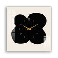 Reloj de pared floral - Pieza de arte única hecha a mano | Reloj de cristal cuadrado de 12 pulgadas | Movimiento silencioso sin tictac | Funciona con pilas | Decoración moderna para el hogar | Ideal para salas de estar, dormitorios y oficinas | Reloj anal