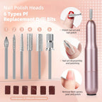 Set de estudio de uñas con máquina y lámpara - El set incluye polvo acrílico, corrector de imperfecciones, accesorios para arte de uñas, diseño de gel - Set completo para hogar y salón