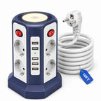Regleta eléctrica con cable 3 m | Hogar oficina taller y dispositivos