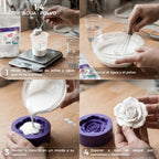 Polvo de Yeso Cerámico LG 1KG Blanco - Secado rápido, ideal para moldes, manualidades, trabajos artesanales, piezas de cerámica y decoración - DIY. Fácil de usar, adecuado para principiantes, seguro de trabajar e inodoro.