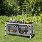 1pc Mesa Plegable Ligera para Exteriores con Bolsa de Transporte, Tamaño 56x46x40cm, Ideal para Camping, Senderismo, Picnic, Jardín, Balcón y Más Escenarios