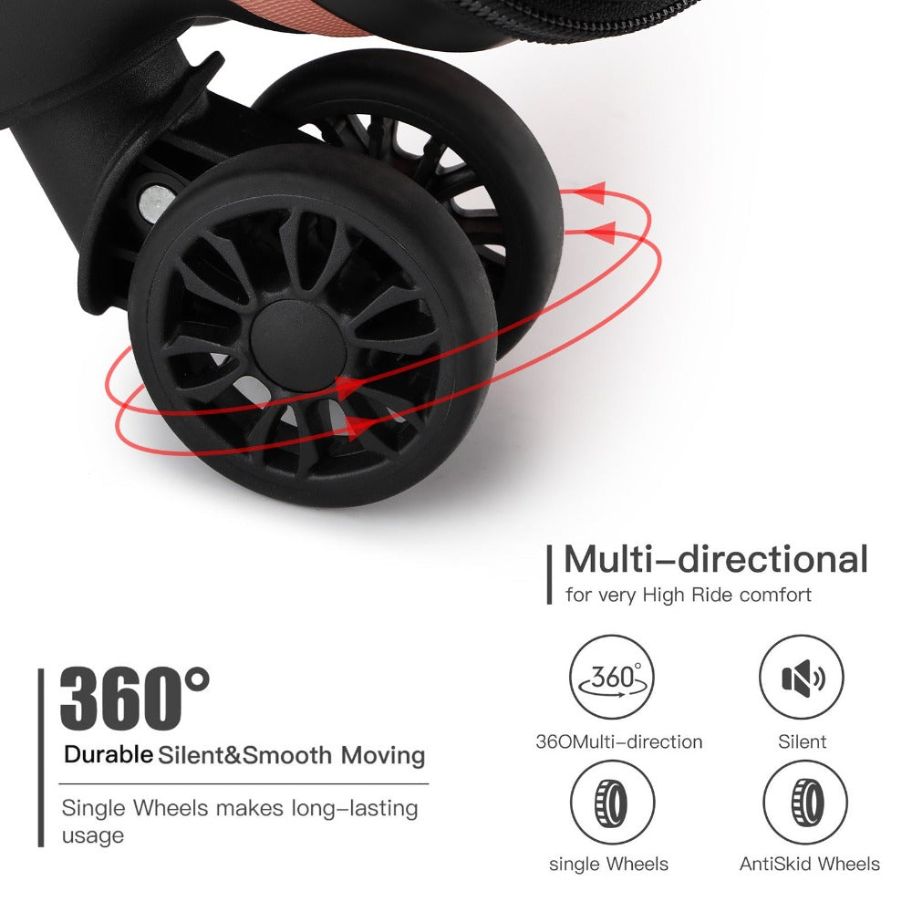 1 pieza de maleta de cabina de 20 pulgadas (55 cm) de ABS prémium con candado de combinación seguro para viajes sin esfuerzo, regreso a clases, regalo de vacaciones