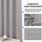 Cortinas opacas YSTYLE 2, método de colgante perforado, protección solar, protección de la privacidad, aislamiento térmico, reducción de ruido, adecuadas para diversas decoraciones de interiores como dormitorios, salas de estar y restaurantes