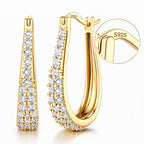 Pendientes de aro huggie de plata 925 para mujer, hipoalergénicos, dorados, listos para fiesta y para regalar, incluye caja de regalo prémium