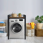 Estante Apilable para Lavadora y Secadora, Soporte de Acero Resistente para Almacenamiento, Estante para Lavadora, Ahorro de Espacio Sobre la Lavadora y la Secadora, Capacidad de Carga 350Kg, para Baño, Lavandería, Estante de Pie