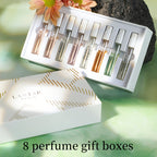 LASTAR Caja de Regalo de Perfume, 8 Bolsillos de Perfume, Fragancia Fresca para Mujer Perfume Duradero, Flores de Frutas Amaderadas con Combinación de Aromas Diferentes, Artículo Esencial para el Hogar, Citas y Viajes, Buen Regalo de Vacaciones para Mujer