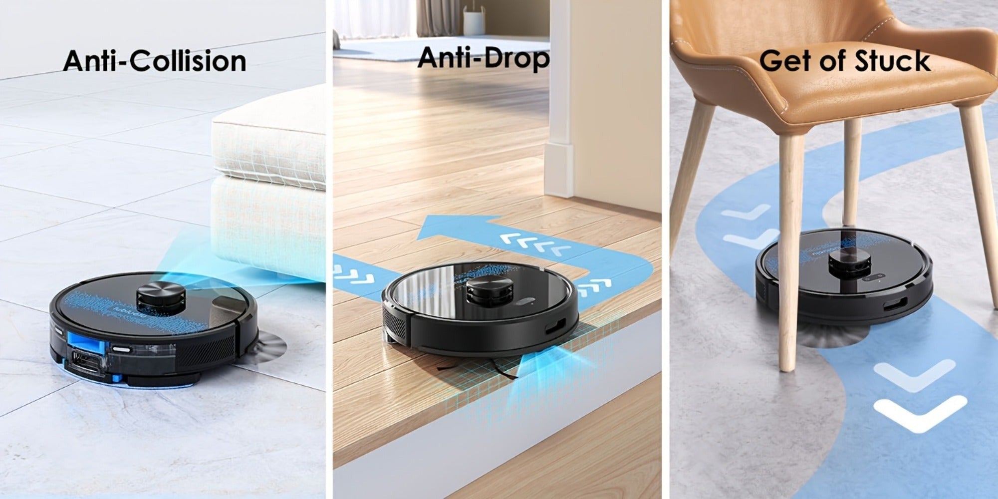 Lubluelu SL60 Plus+ Robot Aspirador con Autovaciado, Manos Libres hasta 60 Días, Robot Aspirador y Trapeador Combo de Súper Succión de 6500Pa, Navegación Láser LDS9.0, Mapeo Multicapa, Robot Aspirador 3 en 1 Autocargable para el Hogar, Pelo de Mascotas, P