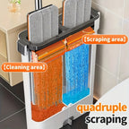1 Juego, Set de Fregona y Cubo con 6 Paños, Herramienta de Limpieza para el Hogar, Adecuado para Sala de Estar, Dormitorio, Cocina, Baño, Inodoro, Set de Limpieza de Fregona y Cubo Comercial, ¡Aprovecha para la Limpieza de Navidad! ¡Regalos de Navidad, Re