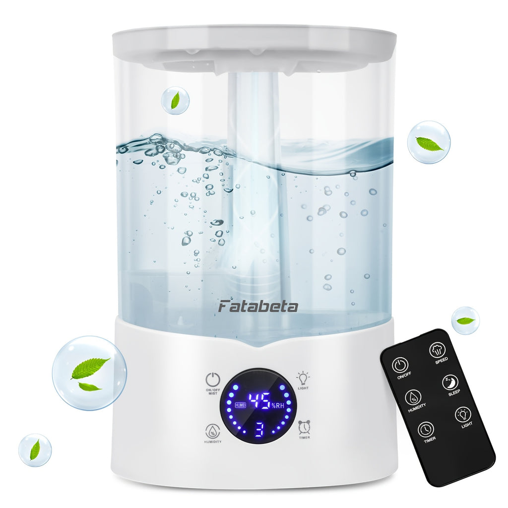 Humidificador de 4L con llenado superior para dormitorio, hogar, habitación grande de 25-35 m², 30 horas de autonomía, salida de 270 ml/h, 3 niveles de niebla con control de humedad del 45 %-90 %, 30 dB de silencio, control remoto, apagado automático - Id