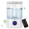 Humidificador de 4L con llenado superior para dormitorio, hogar, habitación grande de 25-35 m², 30 horas de autonomía, salida de 270 ml/h, 3 niveles de niebla con control de humedad del 45 %-90 %, 30 dB de silencio, control remoto, apagado automático - Id