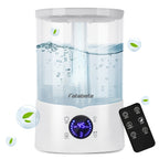 Humidificador de 4L con llenado superior para dormitorio, hogar, habitación grande de 25-35 m², 30 horas de autonomía, salida de 270 ml/h, 3 niveles de niebla con control de humedad del 45 %-90 %, 30 dB de silencio, control remoto, apagado automático - Id