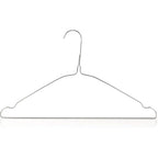 HOME PRO - Juego de 100 perchas de metal cromado ahorradoras de espacio - 40Cm con correas ranuradas y barra para pantalones - Ganchos anti-deslizantes para ropa y armario