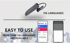 PEIKO WOLRD Auricular con Traductor de Idiomas: Soporte para 136 Idiomas, Traducción en Vivo y Voz Sin Conexión a Internet (11 Lenguas)