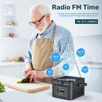 Reproductor portátil de CD y casete para música, radio y grabación