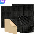24/48/72 piezas Paneles Acústicos, 30x30x2.5 cm, Espuma 3D para Aislamiento Acústico, Paneles de Espuma Autoadhesivos para Absorción de Sonido, Reducción de Eco en Hogar, Oficina, Estudio de Podcast, Espuma para Aislamiento Acústico