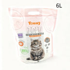 Arena para gatos de tofu, 6L, baja en polvo, sin polvo, fácil de aglomerar, desodorización de larga duración, súper absorbente, se puede tirar directamente al inodoro (original, sabor a manzana, lavanda, limón)