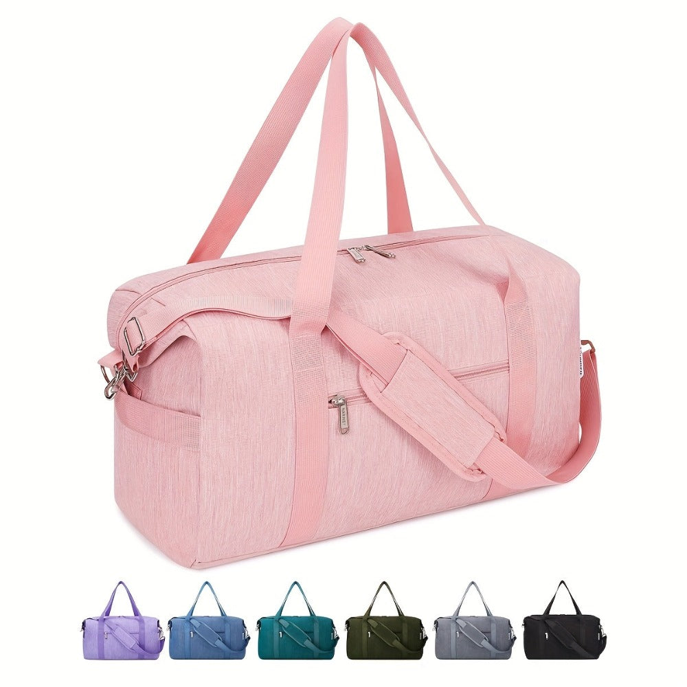 Nueva bolsa de equipaje plegable debajo del asiento 2026 18X14X8 para aerolíneas | Ligera, transportable y con bolsillo húmedo, duradera y portátil - Artículos esenciales de viaje para mujeres/hombres