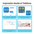 Impresora Térmica Portátil A10 Mejorada, Impresora Térmica Sin Tinta Compatible con Tamaño Carta US y A4, para Negocios/Oficina/Hogar, Compatible con Teléfono, Tablet y Laptop, Viene con 10 Hojas de Papel Térmico