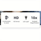 Lupa con luz LED ajustable plegable | Lectura reparación precisión y manualidades