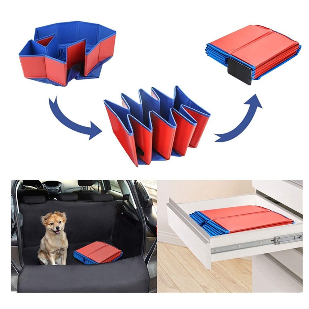 Piscina Plegable para Perros Gatos Bañera Portátil para Mascotas Plegable PVC y Resistente 80x20cm