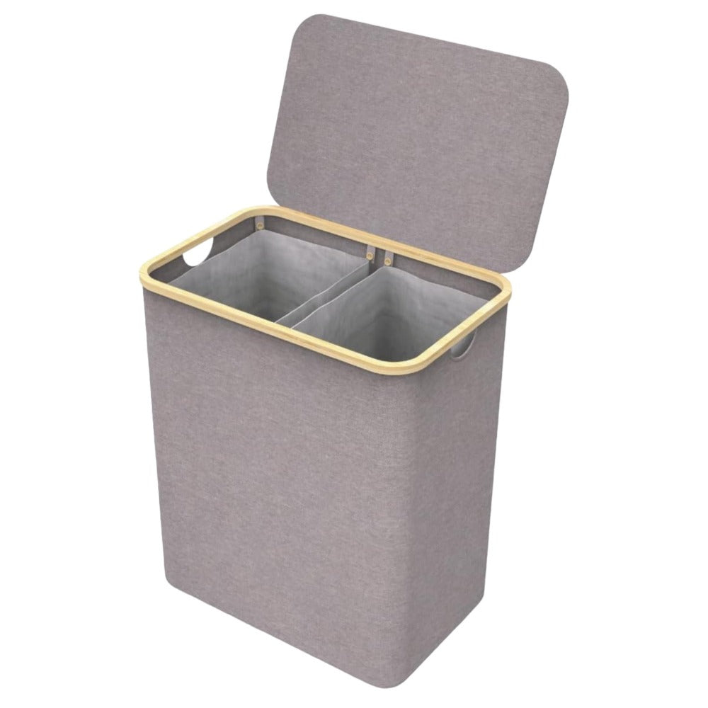 Cesto de Ropa Sucia con Tapa y Asas: 72L o 100 L,2 Clasificaciones, Plegable, Bolsa Interior a Maquina - Solucion Elegante y Pratica para la Lavandera en tu Dormitorio,Cubo Ropa Sucia