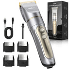 Cortapelos Profesional para Hombre, Máquina de Cortar Cabello para Barbero, Recortadora de Cabello Inalámbrica para Hombre, Kit de Aseo Inalámbrico para Corte de Cabello y Barba