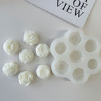 4 Piezas de Moldes de Silicona, Moldes 3D de Flores y Suculentas, Moldes para Velas DIY, Moldes en Forma de Flor de Cactus para Jabón Aromático, Cera y Resina