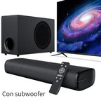 Barra de sonido con subwoofer, barra de sonido para Smart TV, minibarras de sonido con conexión ARC/óptica/AUX/inalámbrica, sistema de sonido envolvente para TV/PC/juegos/proyectores con control remoto por infrarrojos