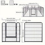 Parque de juegos para cachorros, recinto exterior de 6/8/12/16 piezas, corral para perros, 80 x 65 cm, plegable, resistente a la intemperie, para uso interior/exterior
