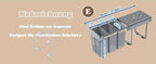 Cubo de Basura Empotrado Debajo del Gabinete, Contenedor de Residuos de Cocina, Recogedor de Basura Extensible, Sistema de Separación de Residuos con Rieles Telescópicos, Gris