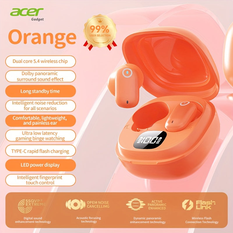 Auriculares Bluetooth | Los auriculares inalámbricos Acer OHR501 presentan un diseño semi-intrauditivo con cancelación de ruido, lo que