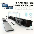 Barra de sonido inalámbrica 2 en 1 para TV PC y cine en casa | diseño funcional