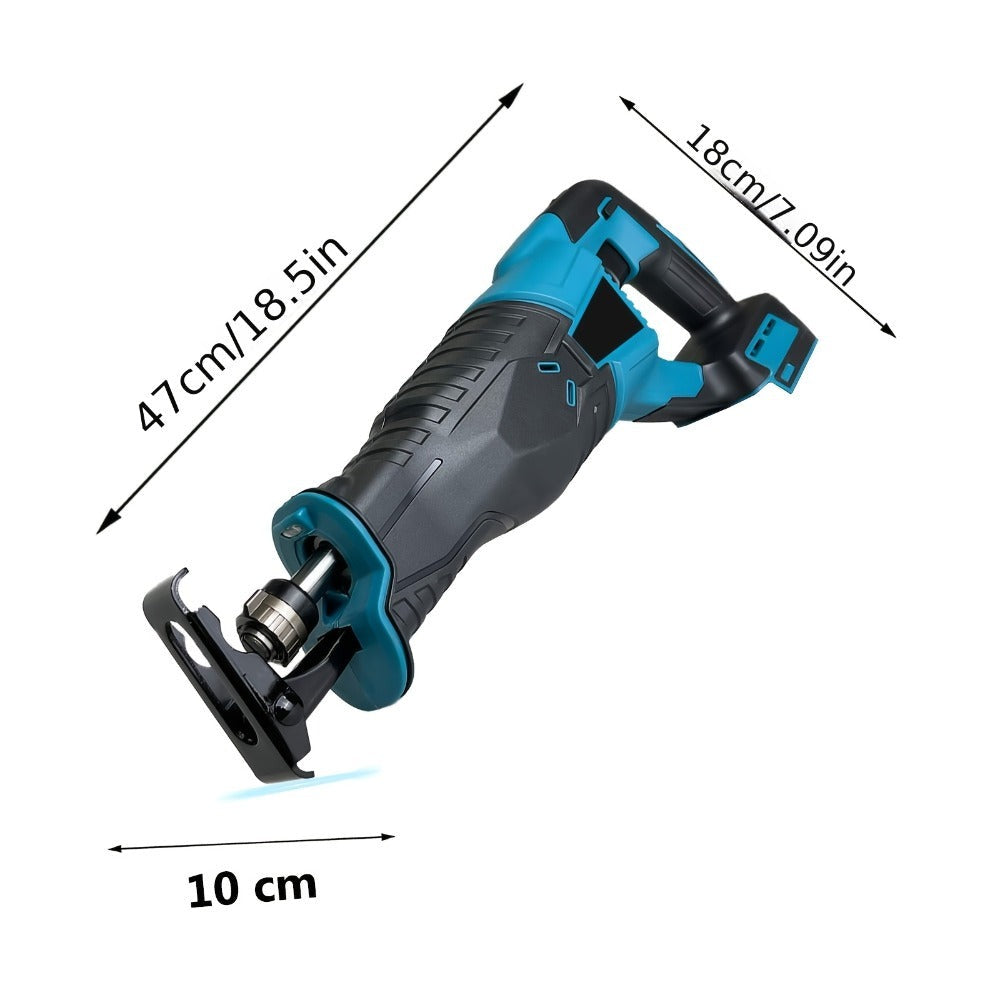 Sierra Recíproca Inalámbrica, Compatible con Makita, Batería de 18V, Sierra Eléctrica de Velocidad Variable 0-2800SPM con 2 Baterías, 4 Hojas de Corte, Cargador Rápido, Luz LED, para Madera, Metal y PVC, Nota: Multiatributo (Sin Batería incluida)