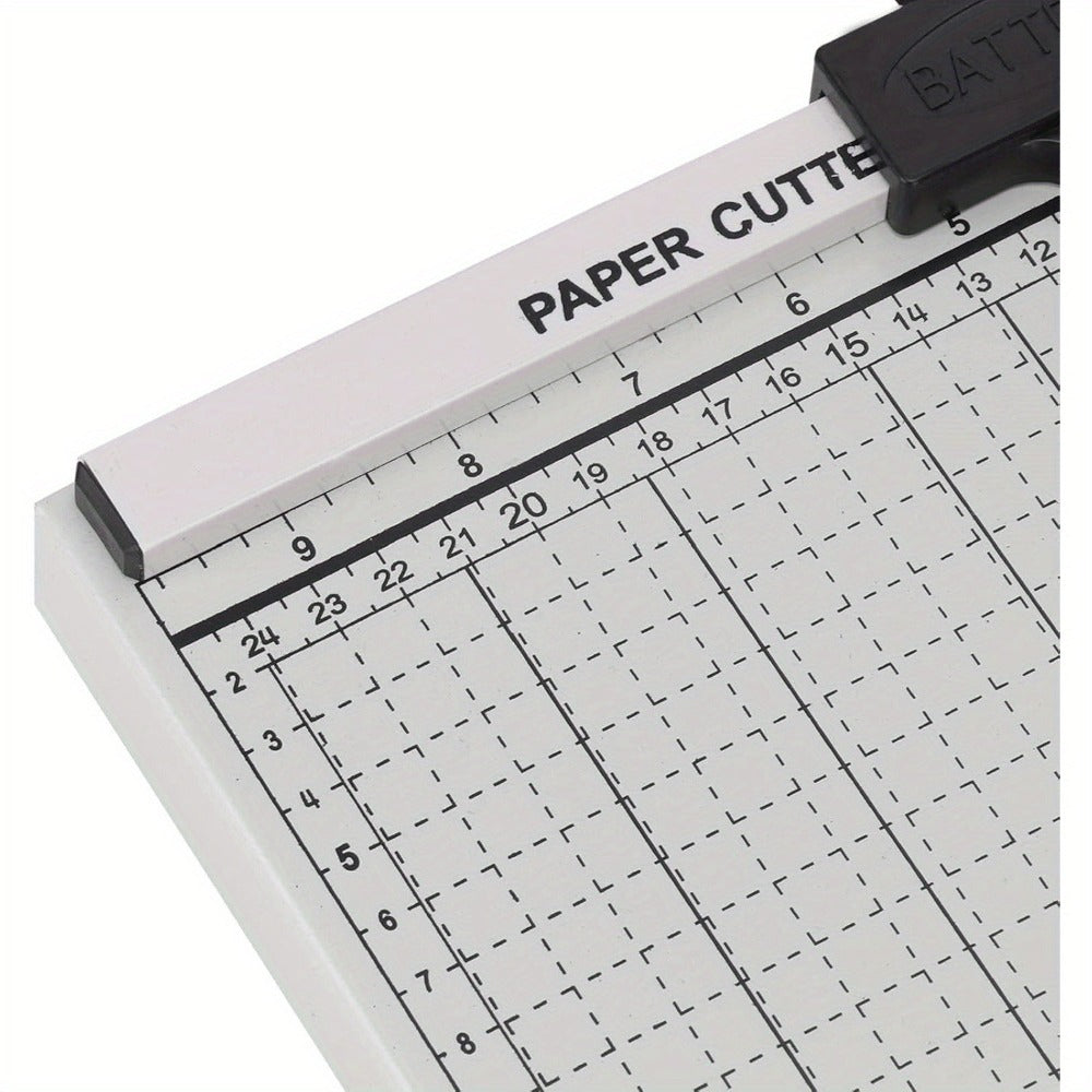 Cortador de papel A4, cortador de fotos con apilador de palanca, cortador de papel A4/ B5/ A5/ B6/ B7, cortador de papel para chatarra metálica para el hogar y la oficina, 24 x 28 cm