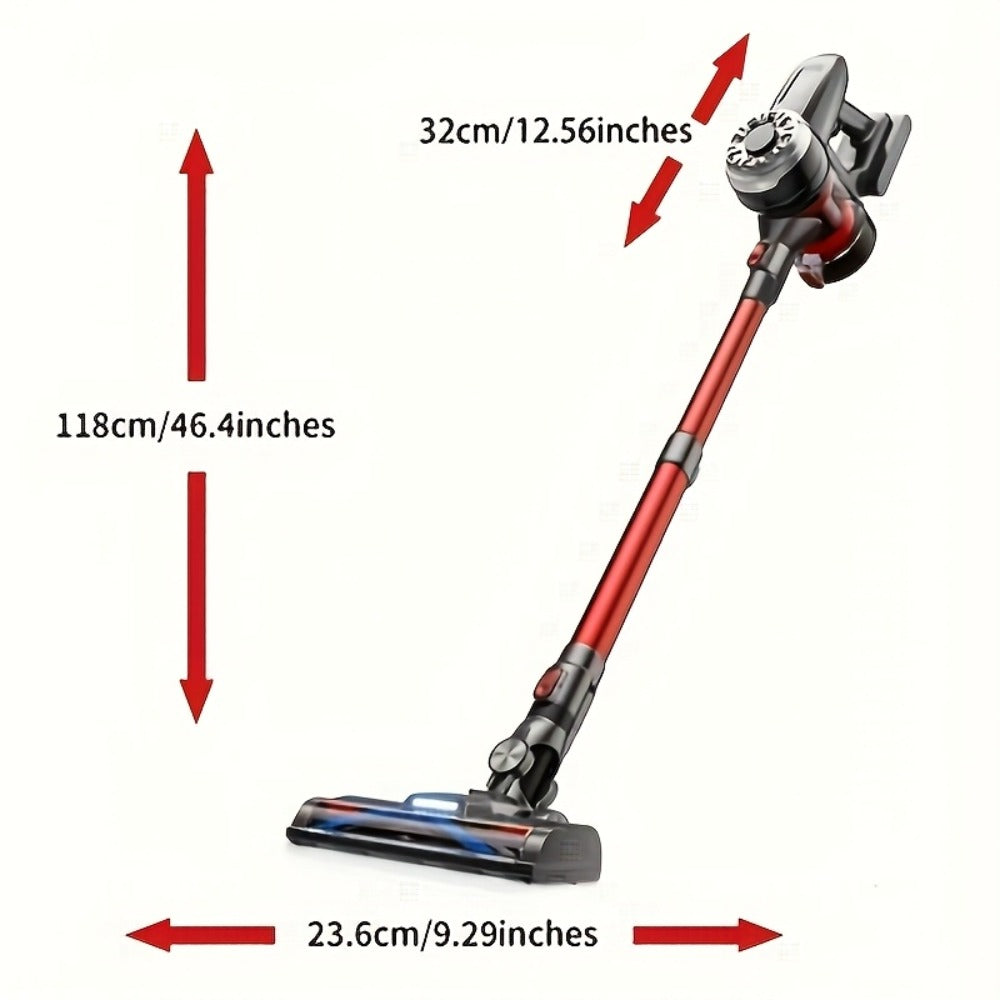 Aspiradora de mano inalámbrica recargable, alta potencia de succión de 45 KPa para uso doméstico, autonomía de la batería de hasta 40 minutos, depósito de polvo grande de 1.2L, manguera telescópica ajustable de 10 niveles, adecuada para alfombras, pelo de