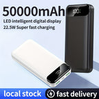 Batería externa | Batería portátil de gran capacidad 50000mAh con carga rápida PD22.5W, doble puerto USB de salida/pantalla LED de energía