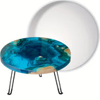Molde de bandeja grande de resina, 1 pieza, molde redondo de 48.26 cm para mesa de resina epoxi, moldes de bandeja redondos y gruesos de silicona para tabla de charcutería, mesa de río, fundición de resina, arte DIY, decoración del hogar